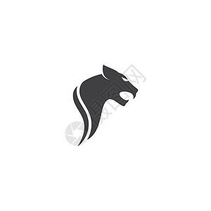 美洲狮 豹子 老虎或者豹子商标设计力量荒野吉祥物品牌插图动物园动物猎豹圆圈哺乳动物插画