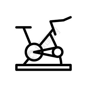 骑自行车插图运动装力量锻炼机器举重跑步健身房运动哑铃背景图片