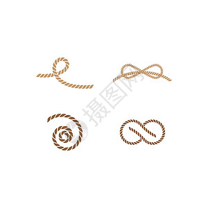 装饰绳子绳子图标旅行水手风格框架套索插图绳索环形装饰航行设计图片