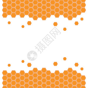 黄色六边形蜂蜜梳子背景纹理插图概念飞行金子标识棕色黄色宏观细胞墙纸白色蜂巢插画
