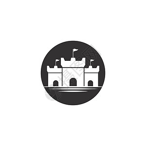 受保护纪念碑城堡徽标矢量图标它制作图案工作室历史插图财产技术品牌建造旅游标识堡垒插画