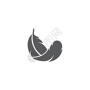 羽毛标志模板矢量 ico动物品牌写作蓝色绘画曲线商业艺术标识插图背景图片