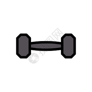 哑铃重量力量杠铃肌肉健身房插图身体健康运动背景图片