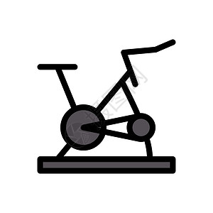 骑自行车健身房重量运动员机器哑铃插图跑步举重锻炼运动装背景图片