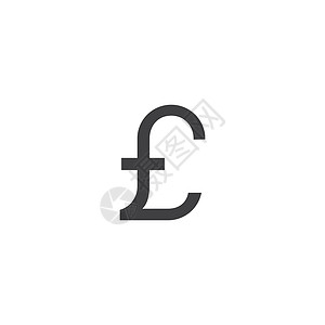 英国银行英镑矢量图标它制作图案的标志艺术银行业网络商业令牌标识插图市场货币现金插画