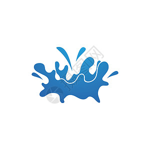水喷溢活力白色横幅气泡卡片蓝色液体环境波纹漩涡插画