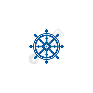 水手标志航行标志矢量图标插图模板的船舶转向标识艺术旅行导航水手海军徽章木头运动游艇插画