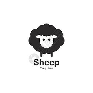 羊毛标志可爱的绵羊标志矢量图标它制作图案卡通片羊毛草图绘画艺术食物农业数字插图农场插画