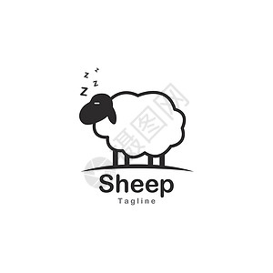 羊肉标志可爱的绵羊标志矢量图标它制作图案卡通片数字绘画哺乳动物农场羊肉羊毛艺术动物插图插画