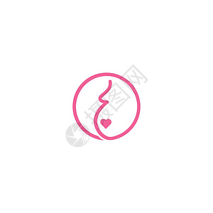 妇科标志妇女怀孕标志矢量 ico女性侧影标识健康家庭母性婴儿白色插图妇科插画