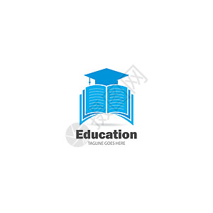 书籍教育 Logo 模板矢量它制作图案字典学习图书馆文学知识百科标识书店学校插图背景图片