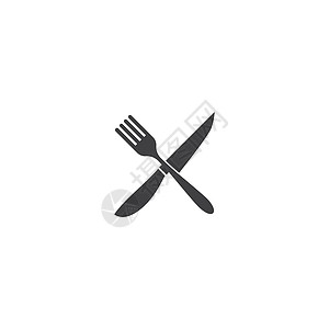 黑色刀叉和勺子咖啡店餐具桌子服务用餐银器刀具插图绿色黑色插画