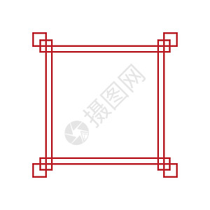 博德林圆圈艺术装饰品横幅文化插图正方形古董角落标签背景图片