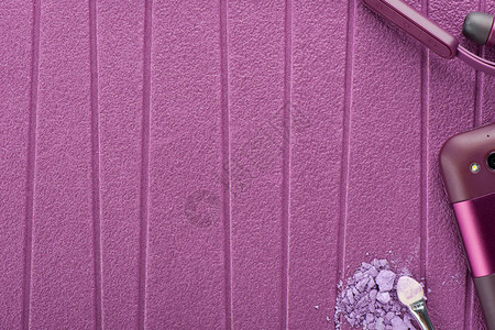 紫背景的紫色对象手机桌面眼影刷子产品艺术家收藏墙纸阴影眼睛背景图片