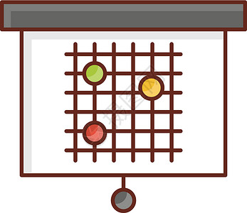 棋盘金融图表数据木板蓝色画架艺术板橙子插图统计背景图片