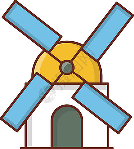 风车小麦螺旋桨涡轮网络力量农场标识村庄面粉活力背景图片