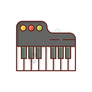 钢琴乐趣派对瓷砖音乐键盘网络钥匙黑色音乐会插图背景图片