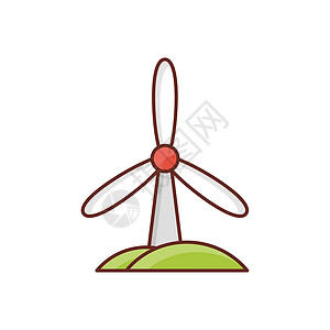 涡轮机力量生态技术发电机插图活力环境风车背景图片