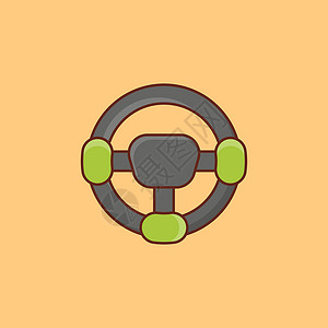 车轮转动方向运动车辆司机驾驶工具维修标识汽车控制游戏插画