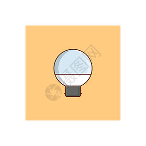 低泡无泪轻型辉光生态环境网站力量灯泡活动思考能量照明插画