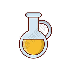 果汁液体标识水壶食物白色卡通片饮料玻璃绘画插图背景图片