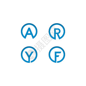 菲奈尔霍夫酒店A R Y 和 F 字母徽标业务模板矢量图标它制作图案设计图片