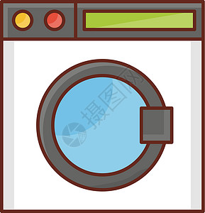 洗涤机器洗涤剂家务电气衣服插图洗衣店家庭器具电子背景图片