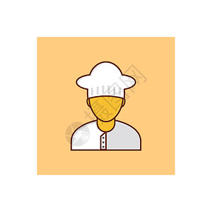 主厨厨插图餐饮餐厅工作炊具职业烹饪菜单美食帽子背景图片