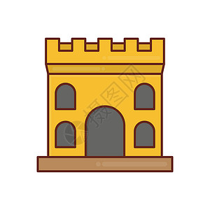 堡垒图标城堡旅游插图地标建筑堡垒建筑学纪念碑王国顾问服务背景
