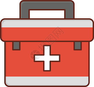 资料袋盒子医院药品插图案件诊所援助网络工具情况插画