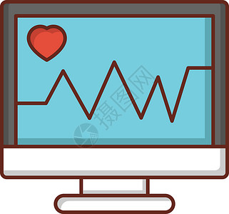 运动心跳医疗监视器插图病人字形脉冲心电图药品屏幕压力医院设计图片