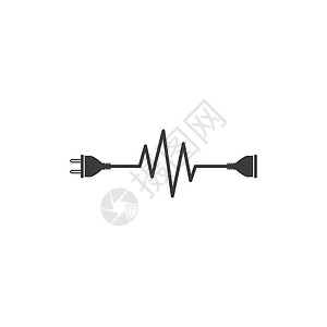瓦数千瓦它制作图案的延长线简单矢量图标插图出口力量适配器安全技术绳索电气插座电压设计图片