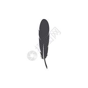羽毛标志模板矢量 ico曲线蓝色商业插图品牌标识绘画艺术写作动物背景图片