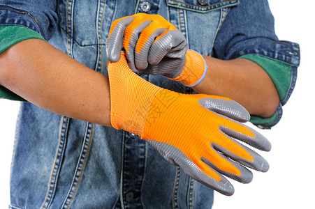 涂有非滑过的手套家政打扫乳胶涂层防滑安全衣服全部家务工业背景图片