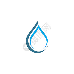 水滴 Logo 模板矢量图标它制作图案纯化海浪公司雨滴海洋插图蓝色矿物水处理生态背景图片
