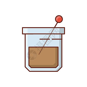 烧杯生物学医疗技术器皿管子测试药店药品科学插图背景图片