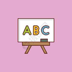 abc字母ABC 散货箱时间白色绿色绘画插图课堂木板图表艺术旅行设计图片