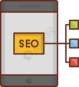 SEO SEO广告网站互联网商业插图技术标识引擎社会网络背景图片