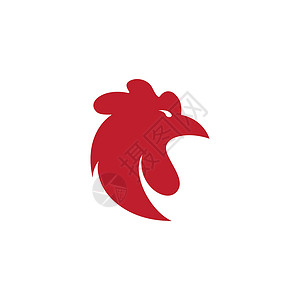 它制作图案的公鸡食物插图标识羽毛商业餐厅产品红色动物卡通片背景图片