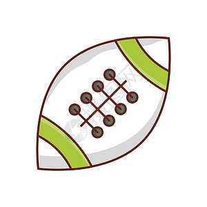 橄榄球联盟场地白色椭圆形艺术插图游戏足球活动团队背景图片