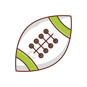 橄榄球联盟白色团队闲暇竞赛标识艺术椭圆形插图运动背景图片