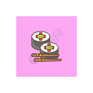 寿司酒吧餐厅插图美食食物海藻菜单海鲜咖啡店筷子背景图片