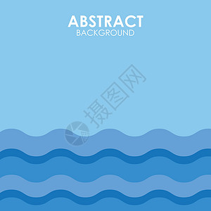 海浪横幅蓝抽象背景马赛克插图艺术多边形推介会网络坡度横幅海浪广告插画