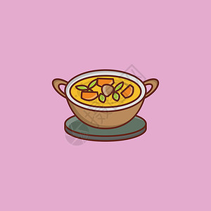 泰国咖喱烹饪沙拉菜单文化食谱食物盘子餐厅蔬菜小吃插图插画