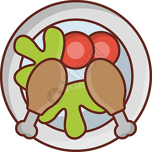 鱼香鸡片腿脚片网络油炸盒子海鲜烹饪菜单食物收藏餐厅插图插画
