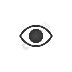 简单简约的眼睛图标 在白色背景上隔离的矢量图间谍插图解剖学镜片光谱眼球科学药品光学商业背景图片