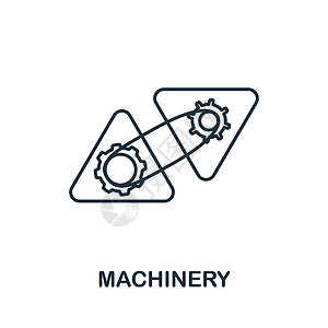 3d 打印系列中的机械图标 用于模板网页设计和信息图表的简单线条机械图标图片