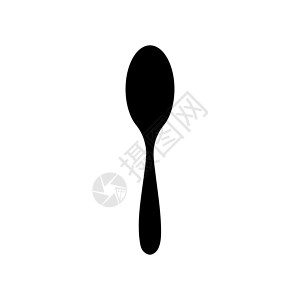 木头餐具木勺子图标简单设计插画