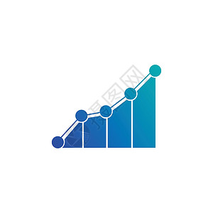 销量图销售条形图矢量 iconblue 和绿色财务成功的概念 趋势和销量  100 周年纪念设计 线条简单 在白色背景上孤立的矢量图设计图片