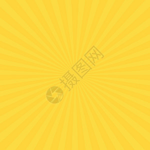 黄色几何光束抽象柔和明亮的黄色渐变光线背景 几何夏日闪耀 矢量图插画